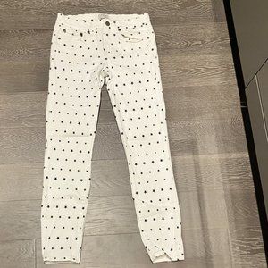 Super Fun ⭐Star⭐ Print J. Crew Toothpick Style Jeans